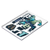 Pixel kunst en monster notitieboek (Linkerzijde)