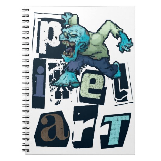 Pixel kunst en monster notitieboek (Voorkant)
