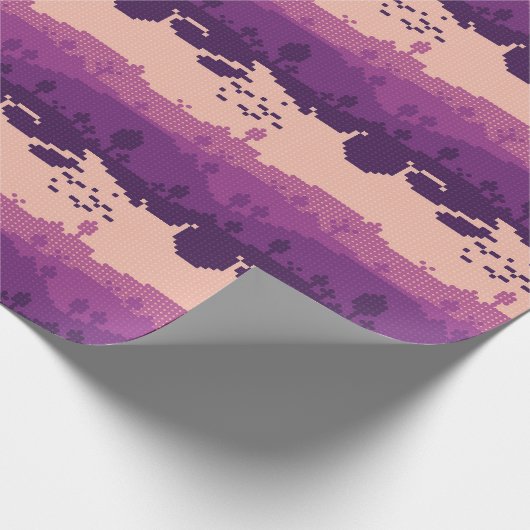 Pixel Landschaps Patroon Cadeaupapier (Hoek)