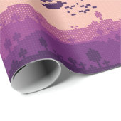 Pixel Landschaps Patroon Cadeaupapier (Rol Hoek)