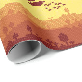 Pixel Landschaps Patroon Cadeaupapier (Rol Hoek)