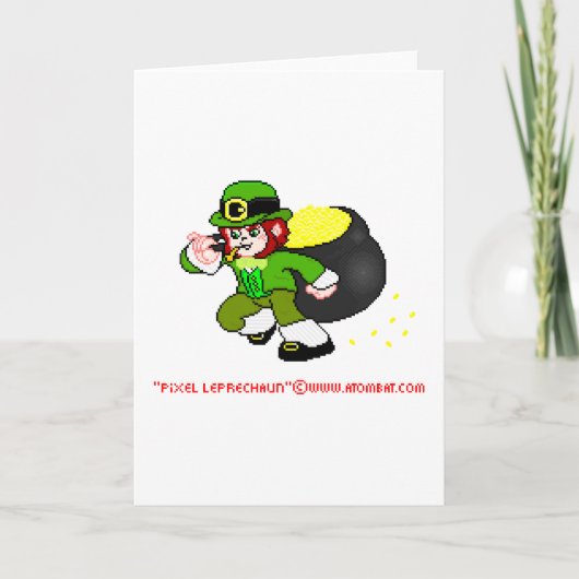 Pixel Leprechaun Card 1 Kaart (Voorkant)