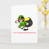 Pixel Leprechaun Card 1 Kaart (Gele Bloem)