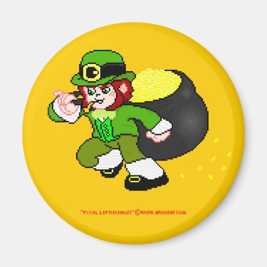 Pixel Leprechaun Magnet 4 (Voorkant)
