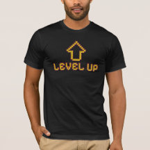 Pixel Level Up Gamer T-Shirt - Klassiek Zwart