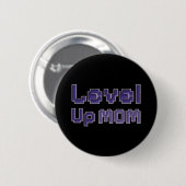 Pixel Level Up Moeder Gamer Speldje - Paars op Zwa (Voorkant /achterkant)