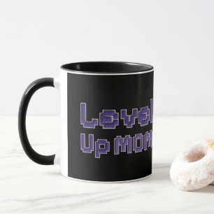 Pixel Level Up Moeder Gamer Tweezijdige Mok 