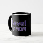 Pixel Level Up Moeder Gamer Tweezijdige Mok  (Voorkant links)