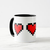Pixel Liefdeshart Mok (Voorkant links)