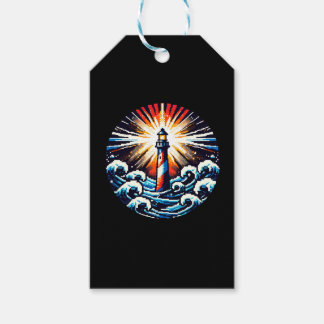 Pixel Lighthouse - Ocean Waves & Coastal Beacon Cadeaulabel