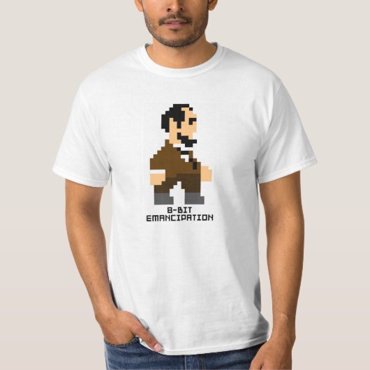Pixel Lincoln - Emancipatie met 8 bits T-shirt (Voorkant)