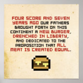 Pixel Lincoln Gettysburger Adres Poster (Voorkant)