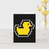 Pixel Little Duck 80s Videogame Halloween Kostuum Kaart (Gele Bloem)