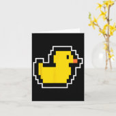Pixel Little Duck 80s Videogame Halloween Kostuum Kaart (Gele Bloem)
