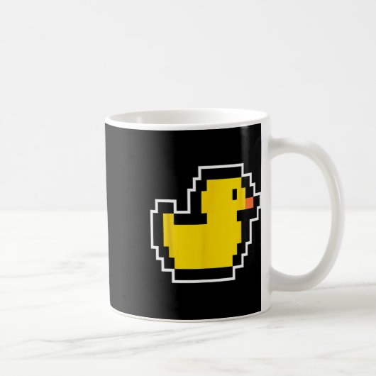 Pixel Little Duck 80s Videogame Halloween Kostuum Koffiemok (Rechts)