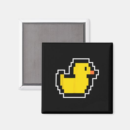 Pixel Little Duck 80s Videogame Halloween Kostuum Magneet (Voorkant / Achterkant)