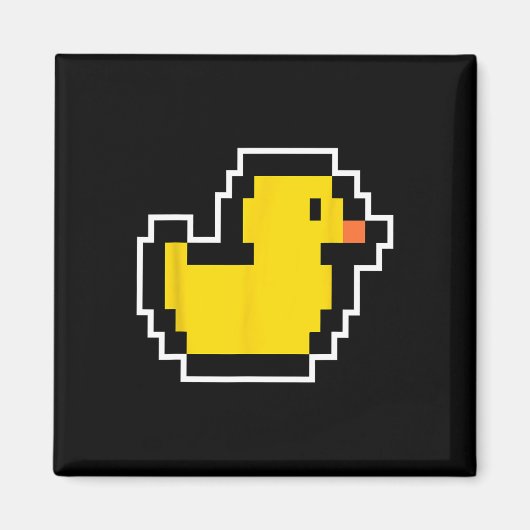 Pixel Little Duck 80s Videogame Halloween Kostuum Magneet (Voorkant)