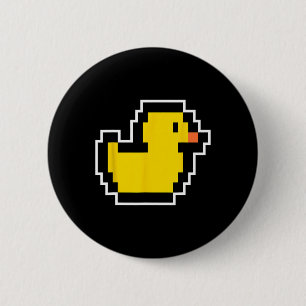 Pixel Little Duck 80s Videogame Halloween Kostuum Ronde Button 5,7 Cm