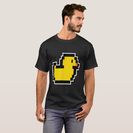Pixel Little Duck 80s Videogame Halloween Kostuum T-shirt (Voorkant volledig)