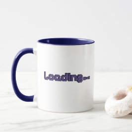Pixel Loading Gamer Mok - Marineblauw & Paars