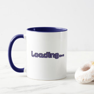 Pixel Loading Gamer Mok - Marineblauw & Paars