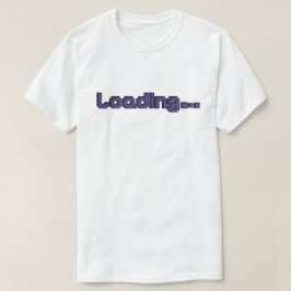 Pixel Loading Gamer T-Shirt - Paars op Wit