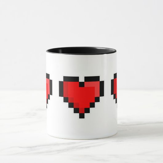 Pixel Love Heart Mok (Midden)