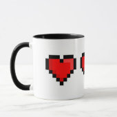 Pixel Love Heart Mok (Links)