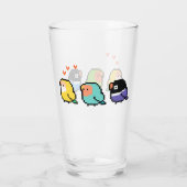 Pixel Lovevogels Glas (Achterkant)