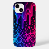 Pixel Melt Glitch Esthetische iPhone Case (Achterkant)
