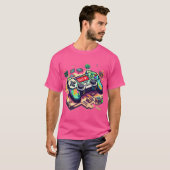 Pixel Meltdown: 16-bits gaming- en onderwijsisomet T-shirt (Voorkant volledig)