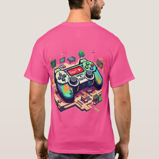 Pixel Meltdown: 16-bits gaming- en onderwijsisomet T-shirt (Achterkant)