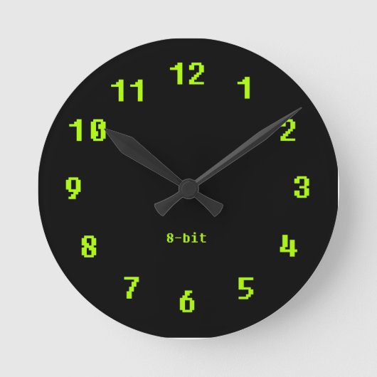 Pixel met 8 bits ronde klok (Voorkant)