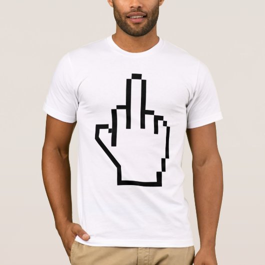 Pixel Middle Finger T-shirt (Voorkant)