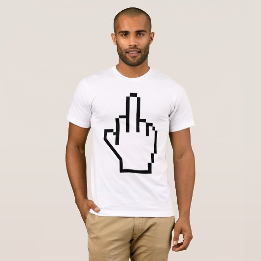 Pixel Middle Finger T-shirt (Voorkant volledig)