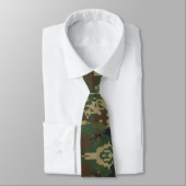 Pixel Militaire Camouflagepatroon Stropdas (Gebonden)