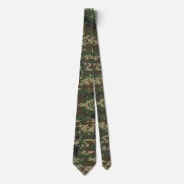 Pixel Militaire Camouflagepatroon Stropdas