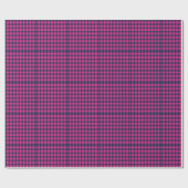 Pixel Mini Buffalo Check Roze Blauw Cadeaupapier (Vlak)