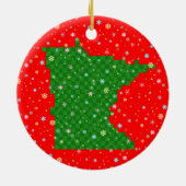 Pixel Minnesota en deegschilfers Keramisch Ornament (Achterkant)