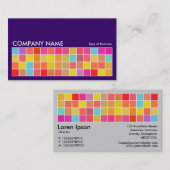 Pixel Motif v2 01 Deep Paars met grijs Visitekaartje (Voorkant / Achterkant)