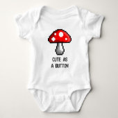 Pixel Mushroom Baby Bodysuit (Voorkant)