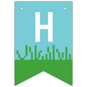 Pixel Mushroom Birthday Bunting Banner (Tweede vlag)