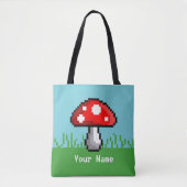 Pixel Mushroom Canvas tas (Voorkant)