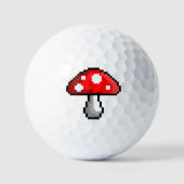Pixel Mushroom Golf Balls Golfballen (Voorkant)