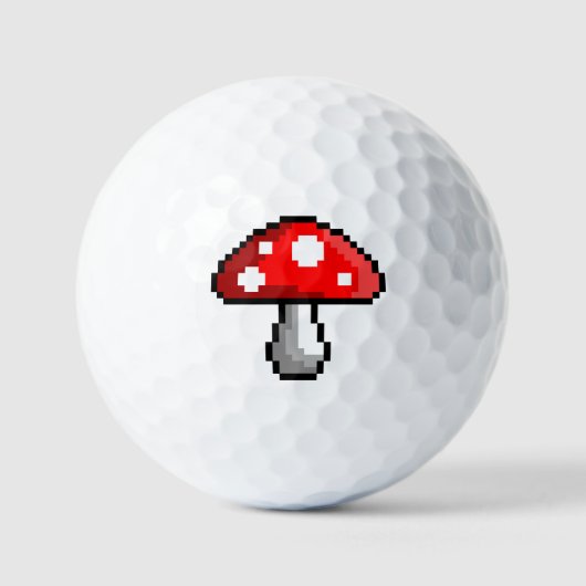 Pixel Mushroom Golf Balls Golfballen (Voorkant)