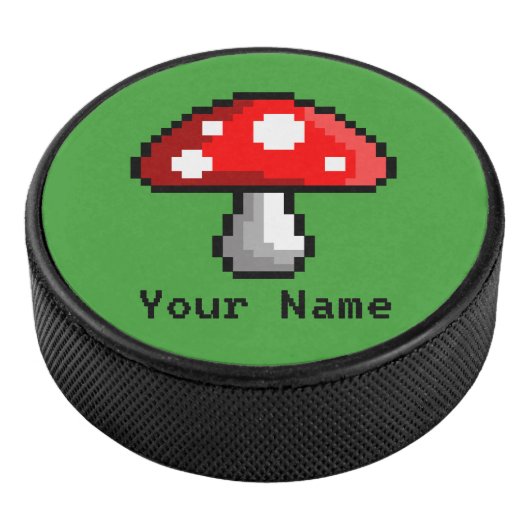 Pixel Mushroom Hockey Puck (3/4)