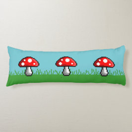 Pixel Mushroom Meadow Body Pillow Lichaamskussen