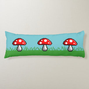 Pixel Mushroom Meadow Body Pillow Lichaamskussen