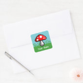 Pixel Mushroom Meadow Naam Stickers (Envelop)
