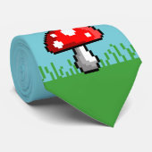 Pixel Mushroom Meadow Stropdas (Opgerold)